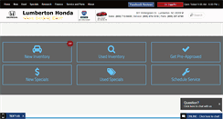 Desktop Screenshot of lumbertonhonda.com