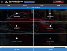 Tablet Screenshot of lumbertonhonda.com